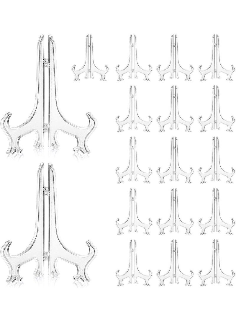 ChicAbode 18 حزمة 3 بوصة أكريليك لوحة الوقوف، عرض البطاقة الوقوف، حاملي لوحة للعرض، الوقوف البطاقة، واضح حاملي لوحة البلاستيك، حامل الصورة الوقوف، للبطاقات الرياضية، الصورة، الصورة - Image 1